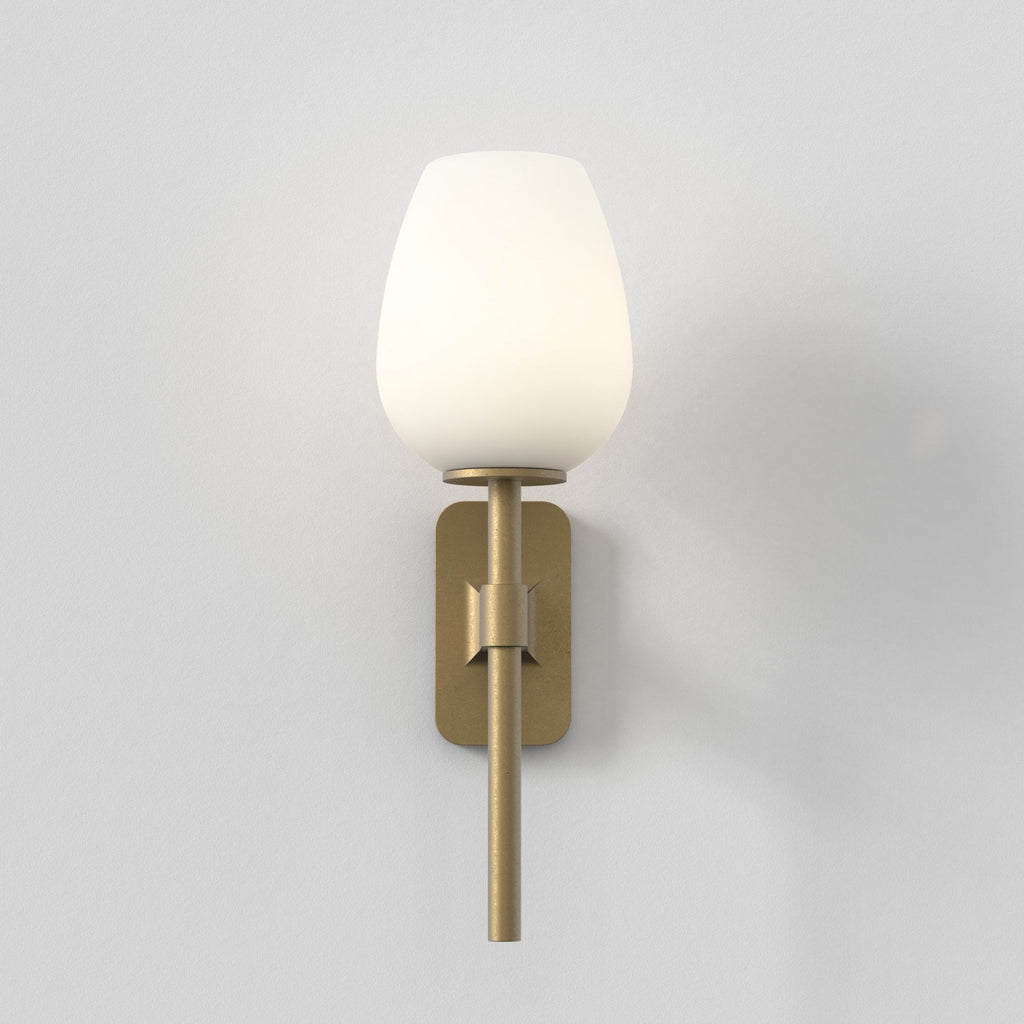 1429007 Tacoma Single Bathroom Wall Light Antique Brass