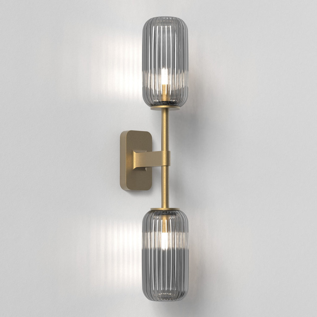 1429008 Tacoma Twin Bathroom Wall Light Antique Brass
