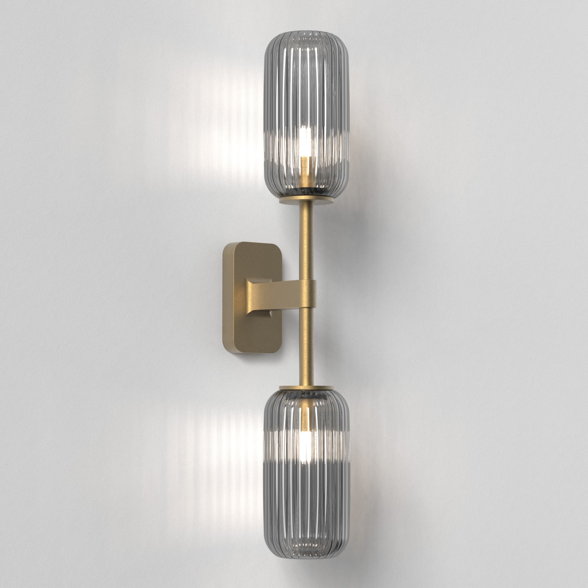 1429008 Tacoma Twin Bathroom Wall Light Antique Brass