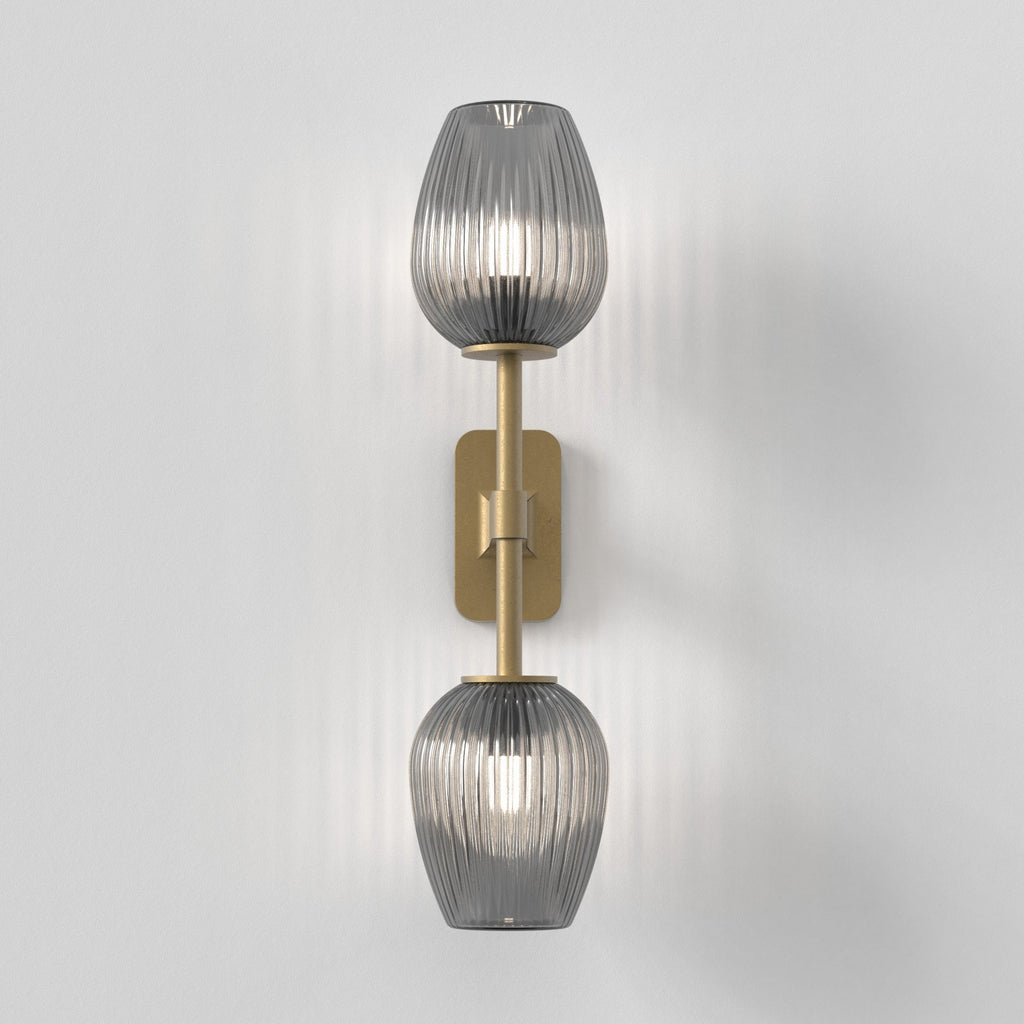 1429008 Tacoma Twin Bathroom Wall Light Antique Brass