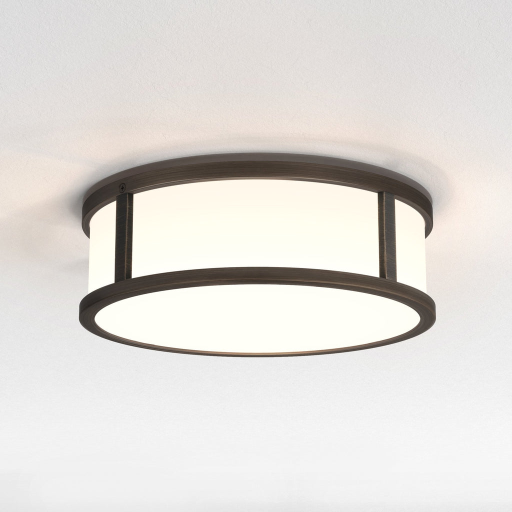 1121097 Mashiko Round 230 Bathroom Ceiling Light Bronze