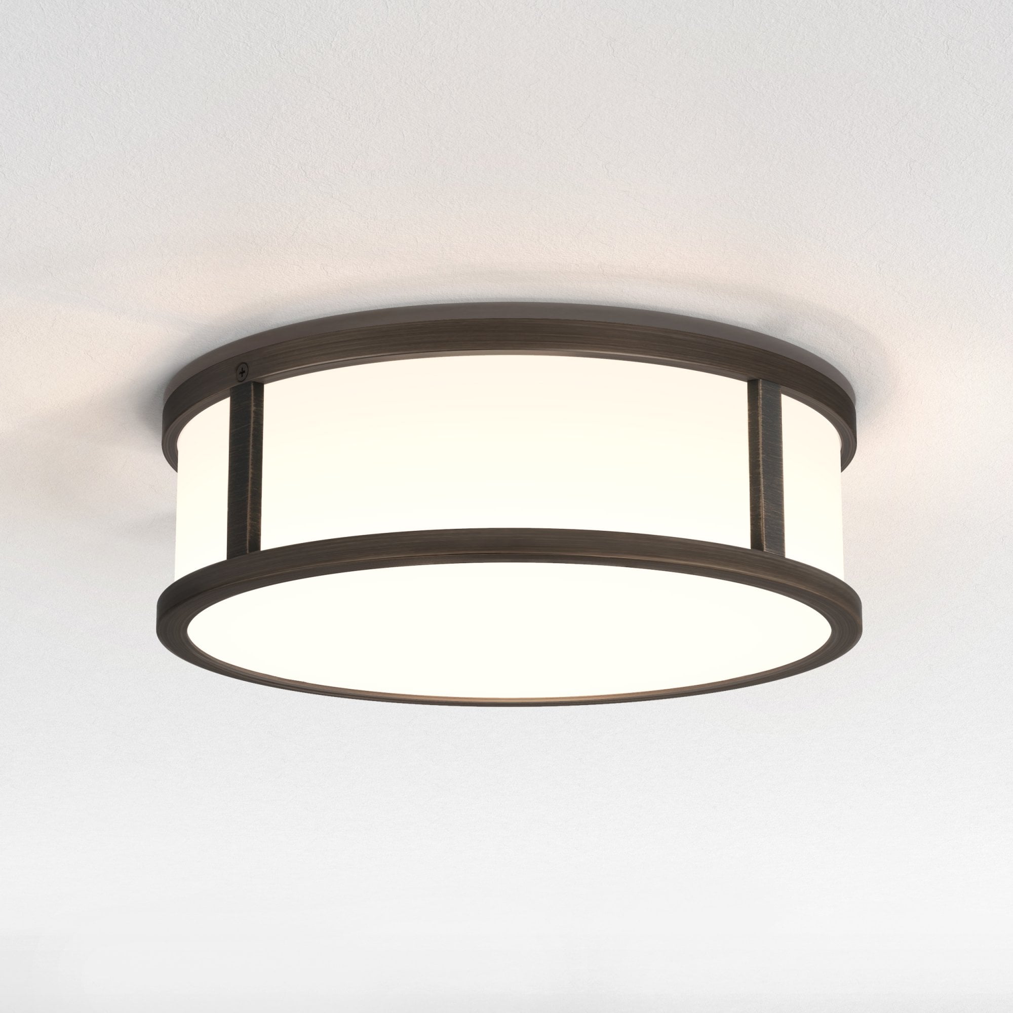 1121097 Mashiko Round 230 Bathroom Ceiling Light Bronze