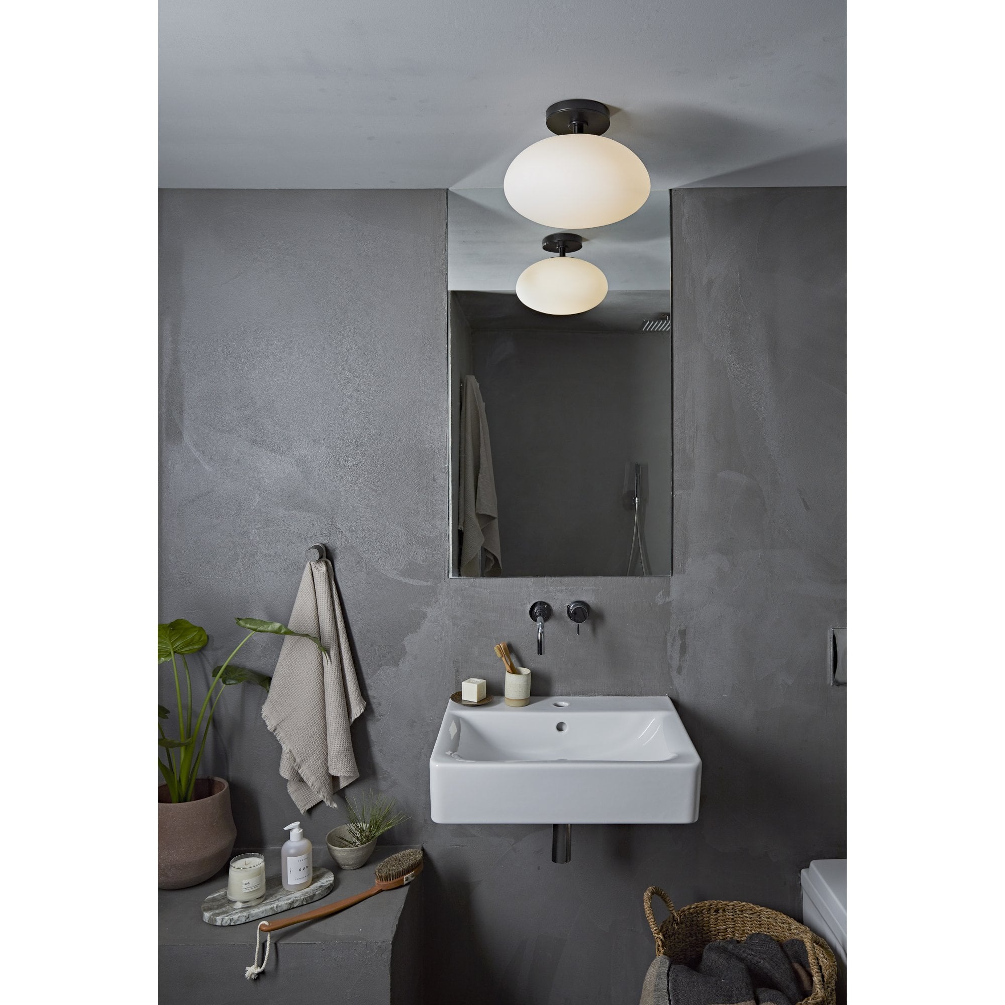 1176017 Zeppo Ceiling Bathroom Ceiling Light Matt Black