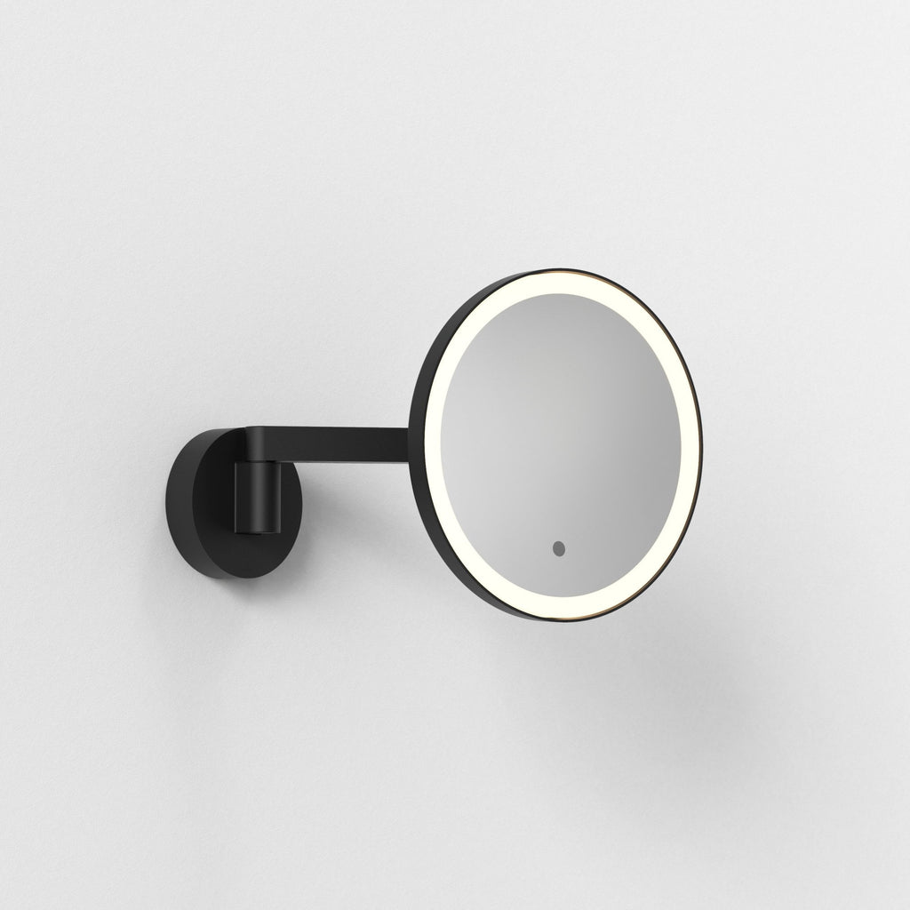 1447001 Nagoya Bathroom Magnifying Mirror Matt Black