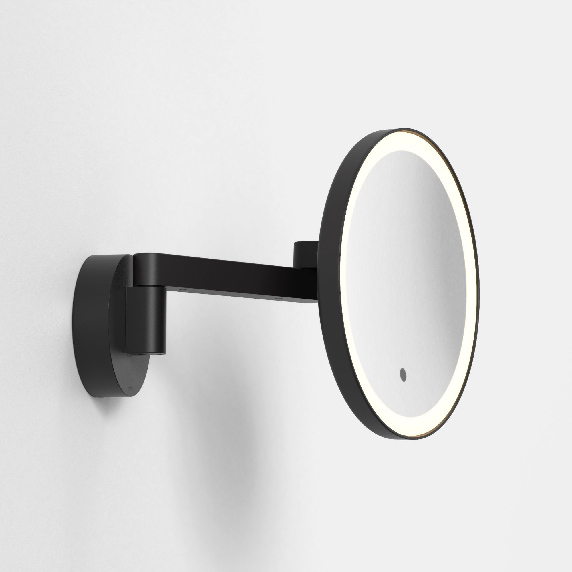 1447001 Nagoya Bathroom Magnifying Mirror Matt Black