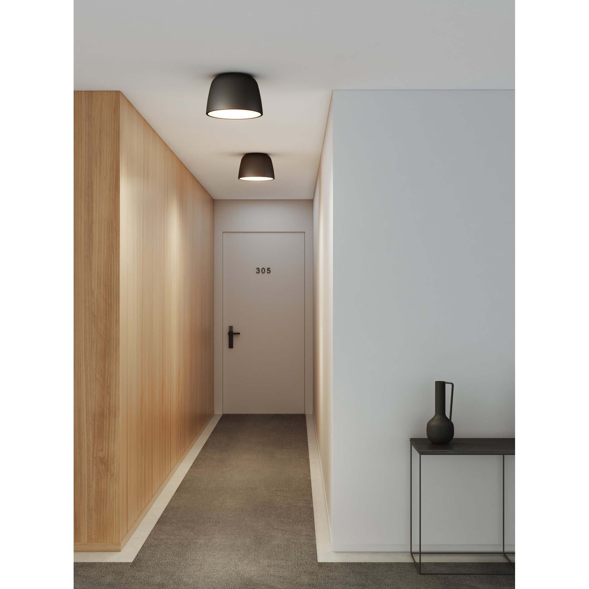 1456001 Taiko 300 Ceiling Light Matt Black