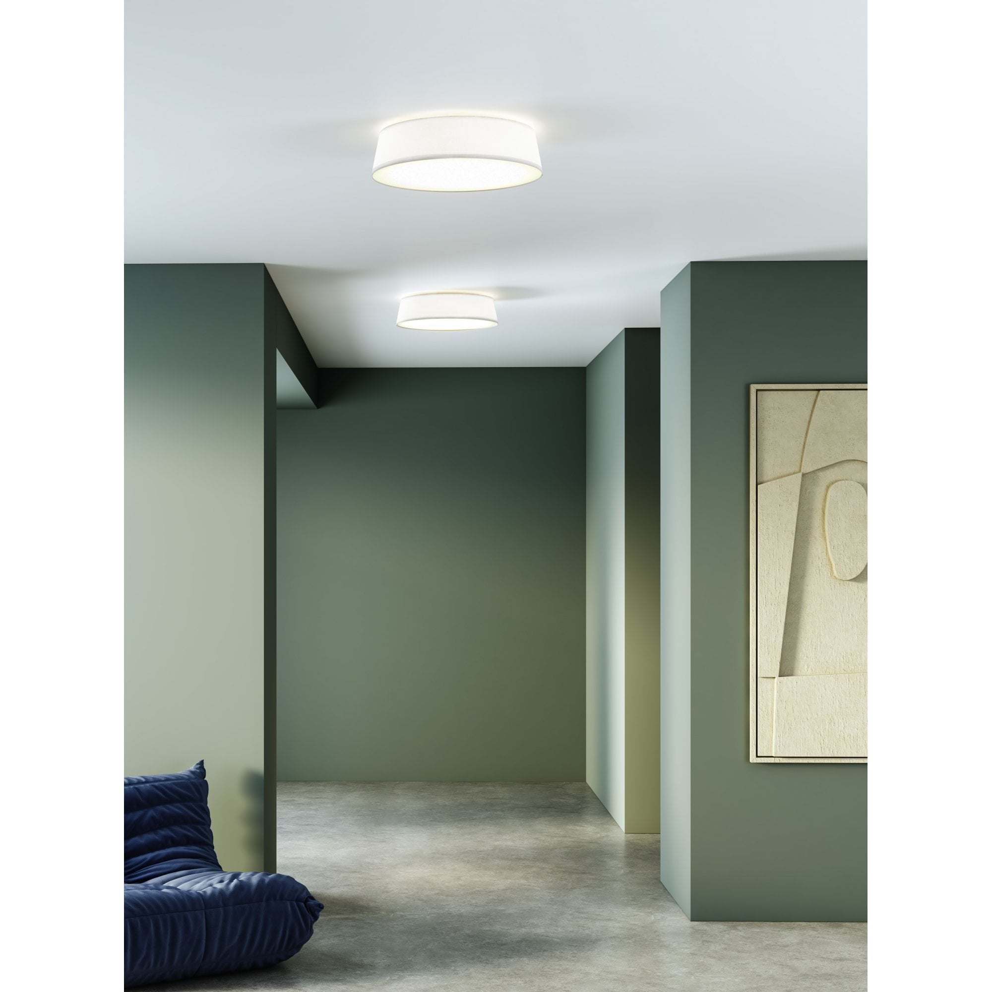 1471001 Fife 530 Ceiling Light White Fabric