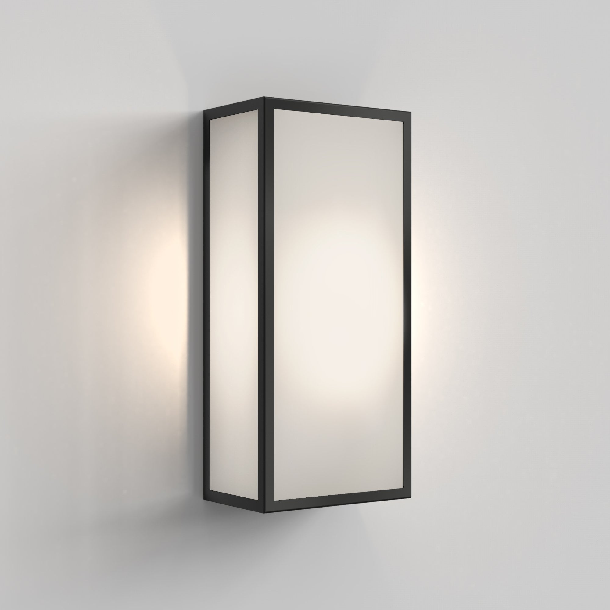 1183030 Messina 160 Frosted II Outdoor Wall Light Textured Black