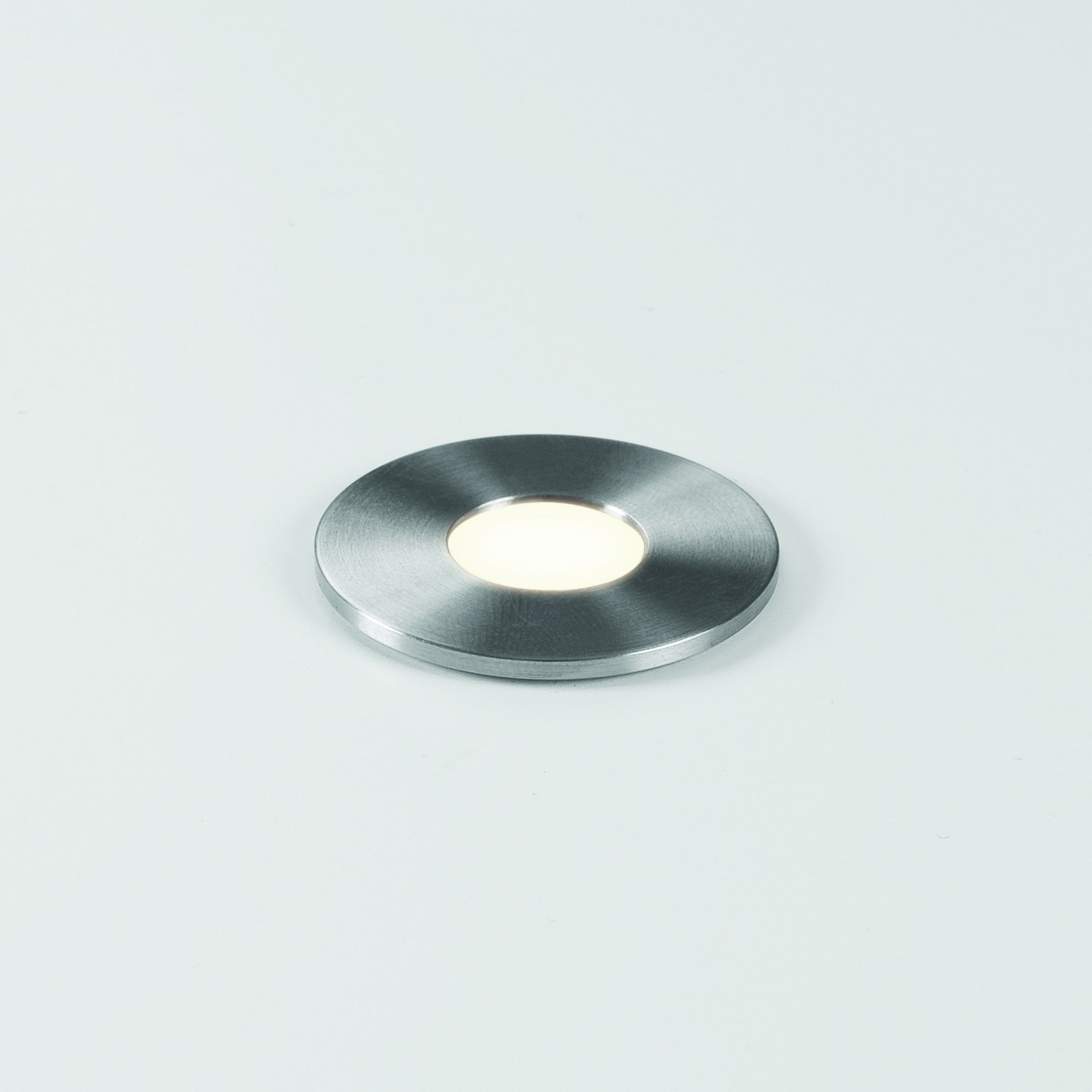 1201005 Terra Round 28 LED Outdoor Ground Light Brushed Stainless Steel