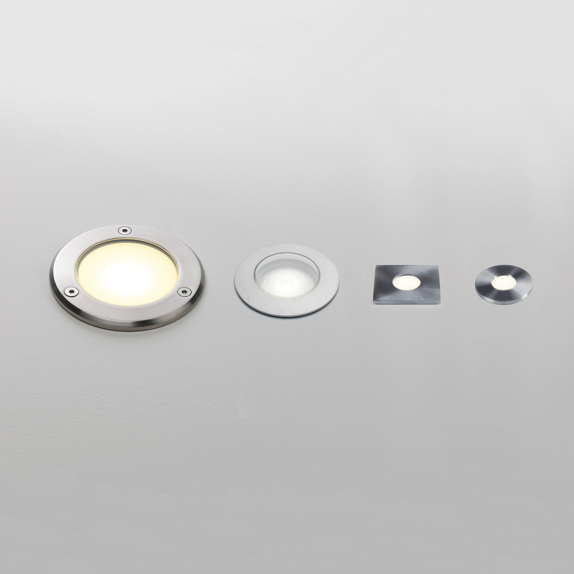 1201005 Terra Round 28 LED Outdoor Ground Light Brushed Stainless Steel