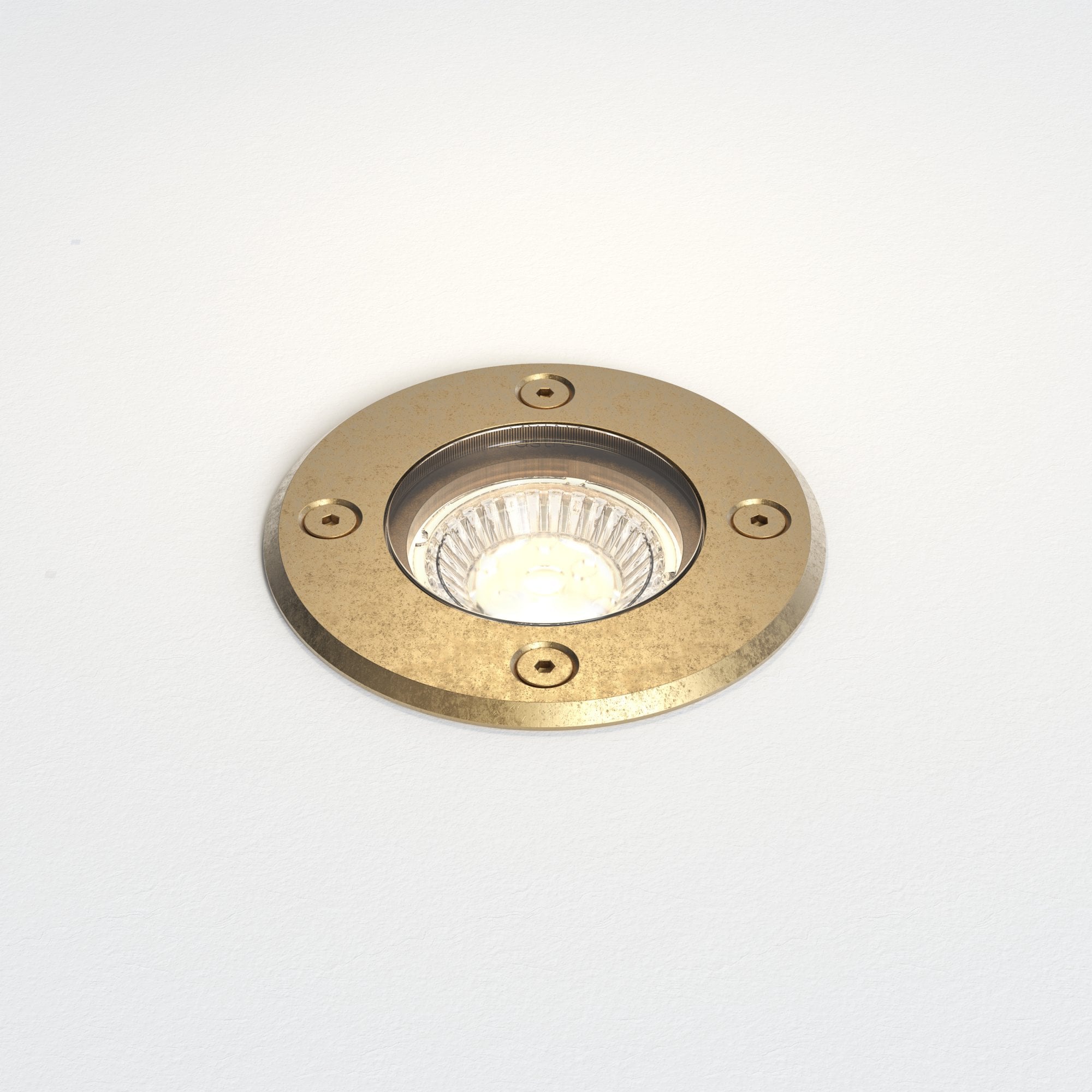 1312008 Gramos Round Outdoor Ground Light Solid Brass