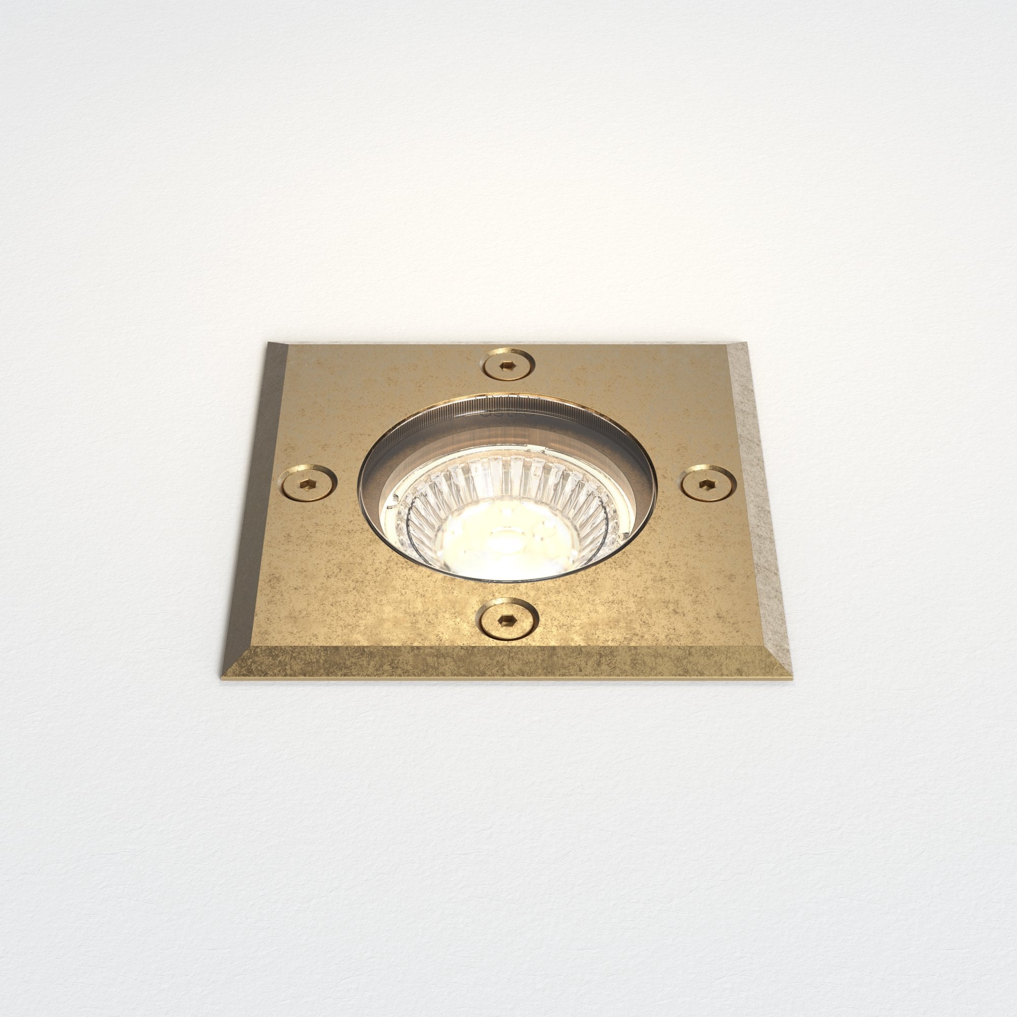 1312009 Gramos Square Outdoor Ground Light Solid Brass (S)