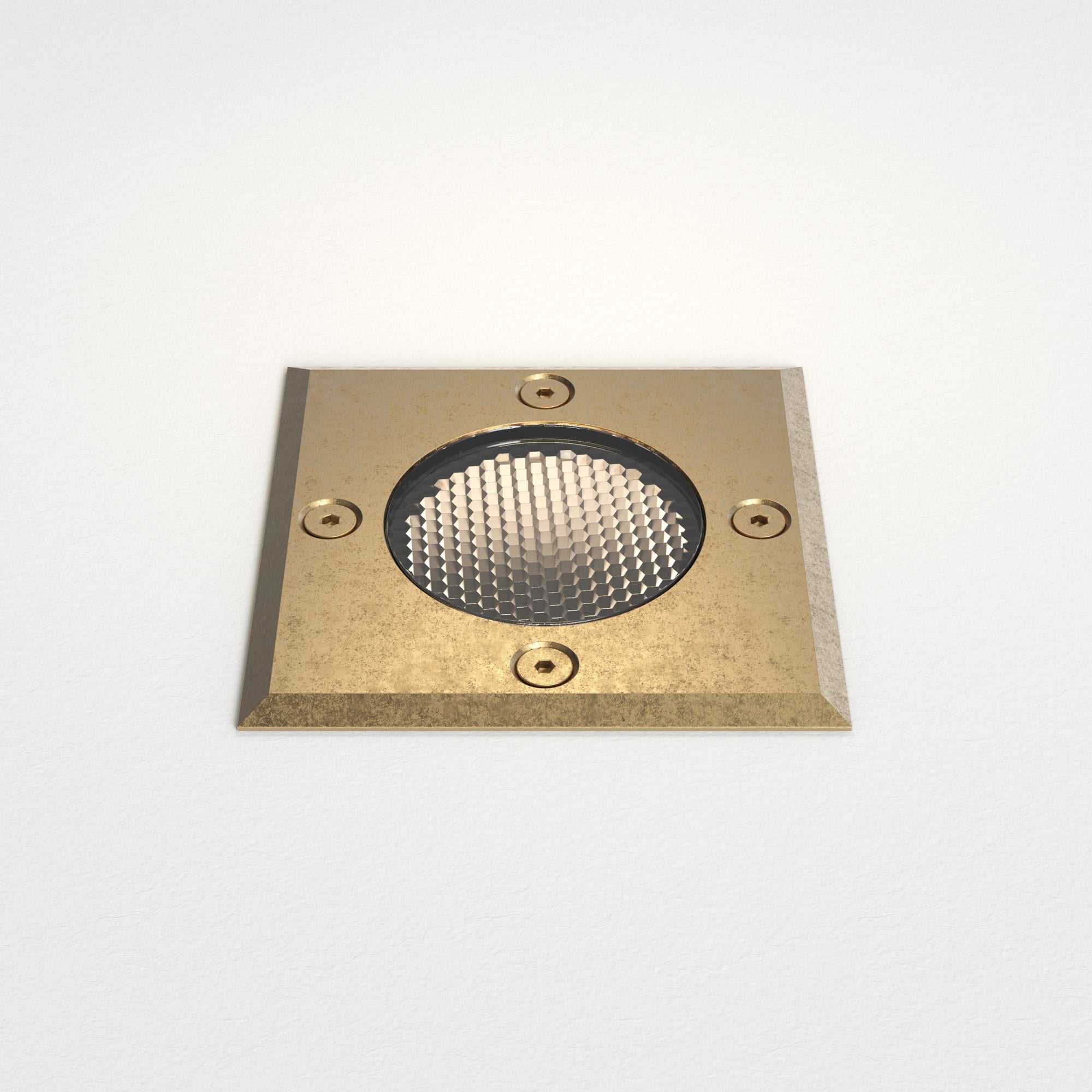 1312009 Gramos Square Outdoor Ground Light Solid Brass