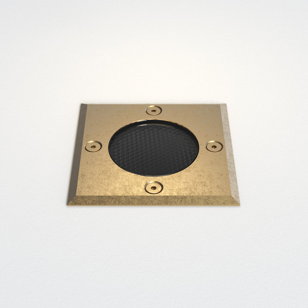 1312009 Gramos Square Outdoor Ground Light Solid Brass