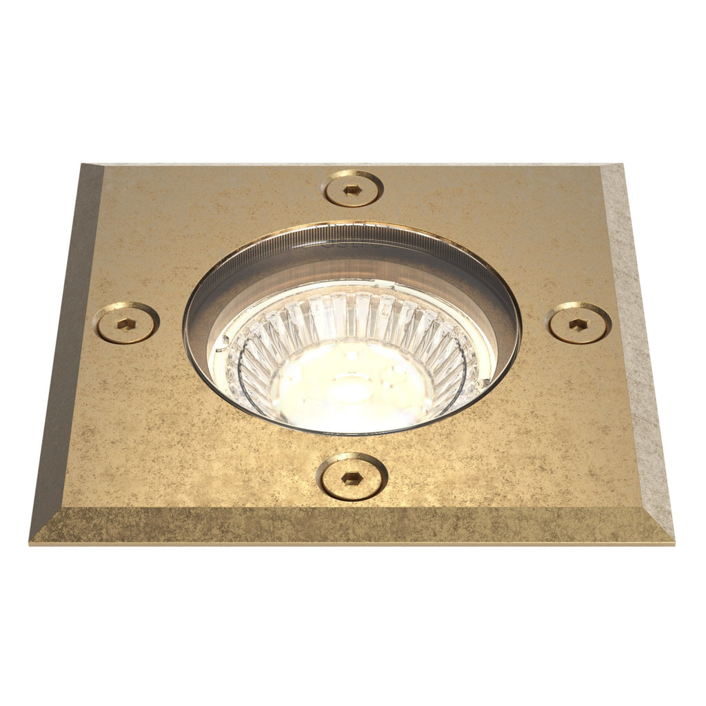 1312009 Gramos Square Outdoor Ground Light Solid Brass (S)