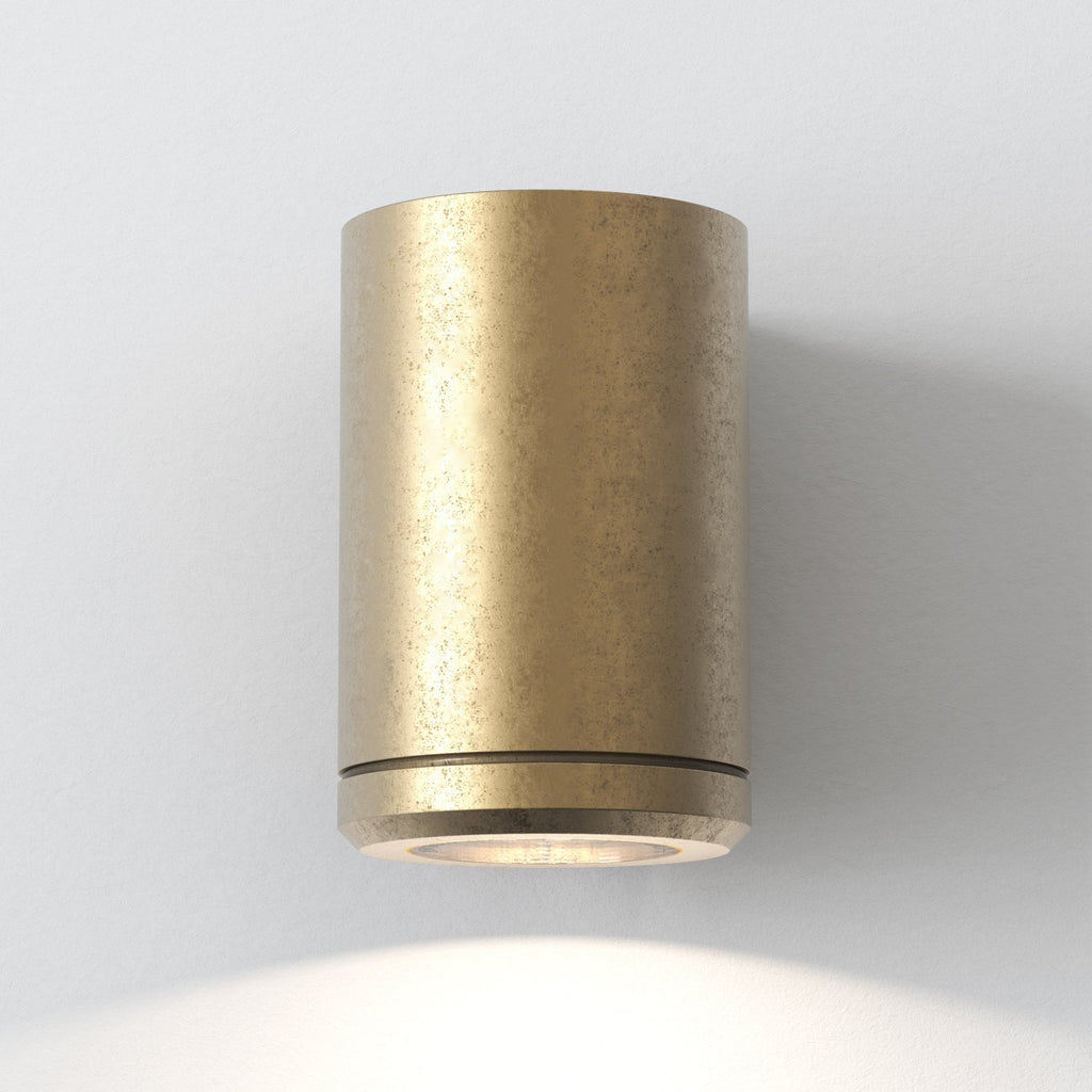 1375009 Jura Single Outdoor Wall Light Solid Brass