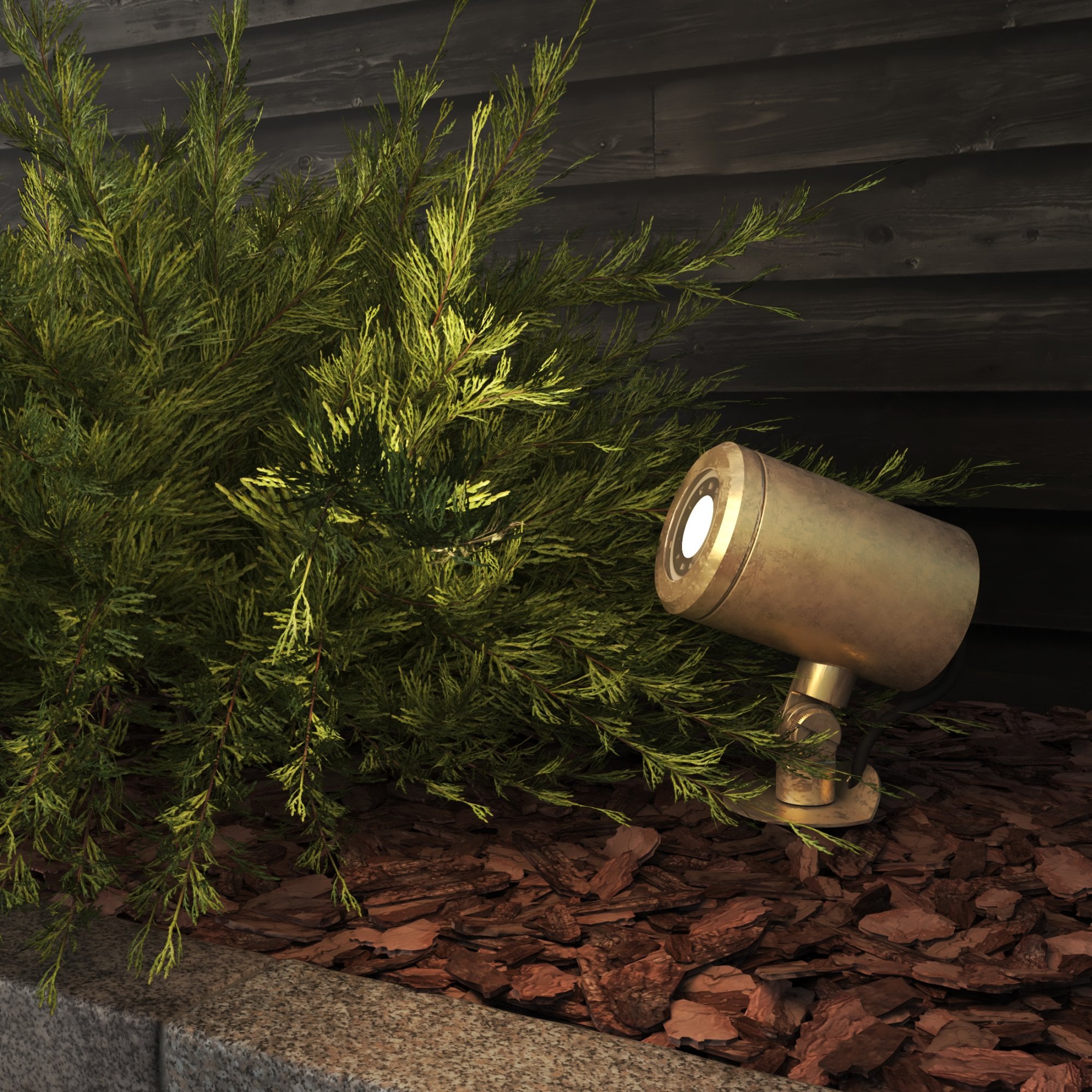 1375012 Jura Spike Spot Outdoor Spotlight Solid Brass
