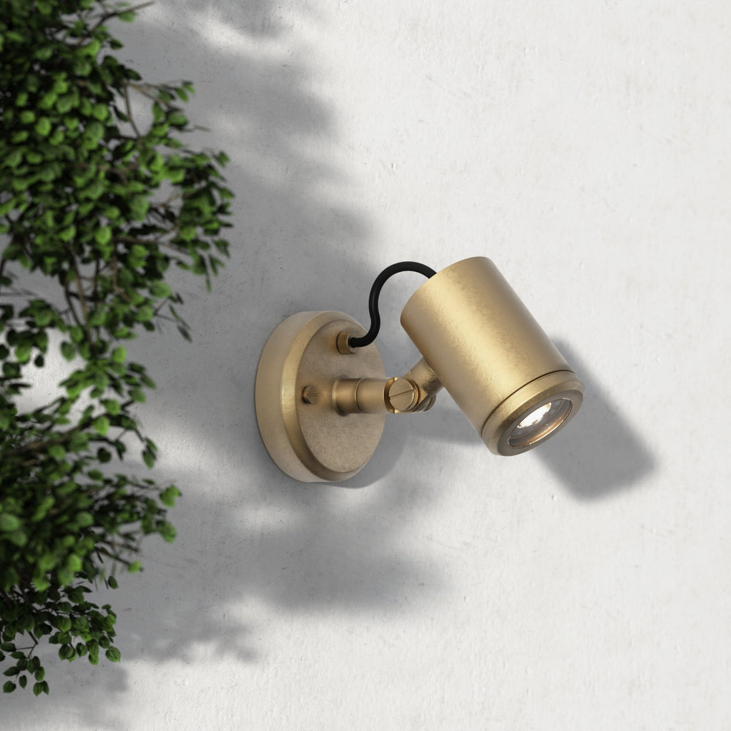 1375013 Jura Single Spot Outdoor Spotlight Solid Brass