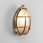 1376005 Thurso Round Outdoor Wall Light Cast Brass