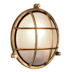 1376005 Thurso Round Outdoor Wall Light Cast Brass