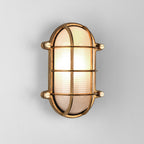 1376006 Thurso Oval Outdoor Wall Light Cast Brass