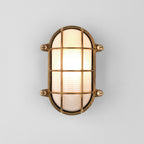 1376006 Thurso Oval Outdoor Wall Light Cast Brass