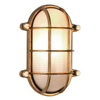 1376006 Thurso Oval Outdoor Wall Light Cast Brass