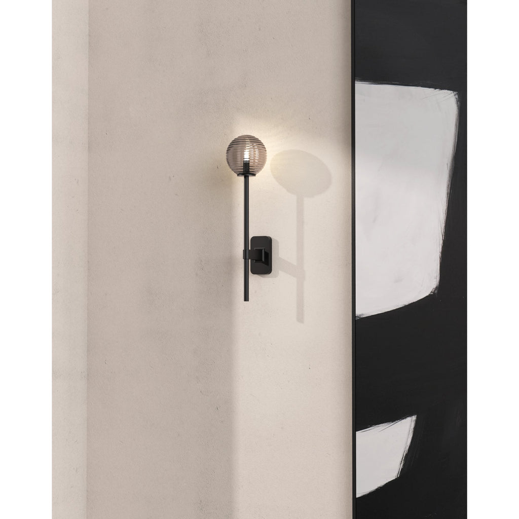 1429006 Tacoma Single Grande Bathroom Wall Light Matt Black