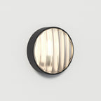 1032005 Montreal Round 220 Outdoor Wall Light Textured Black