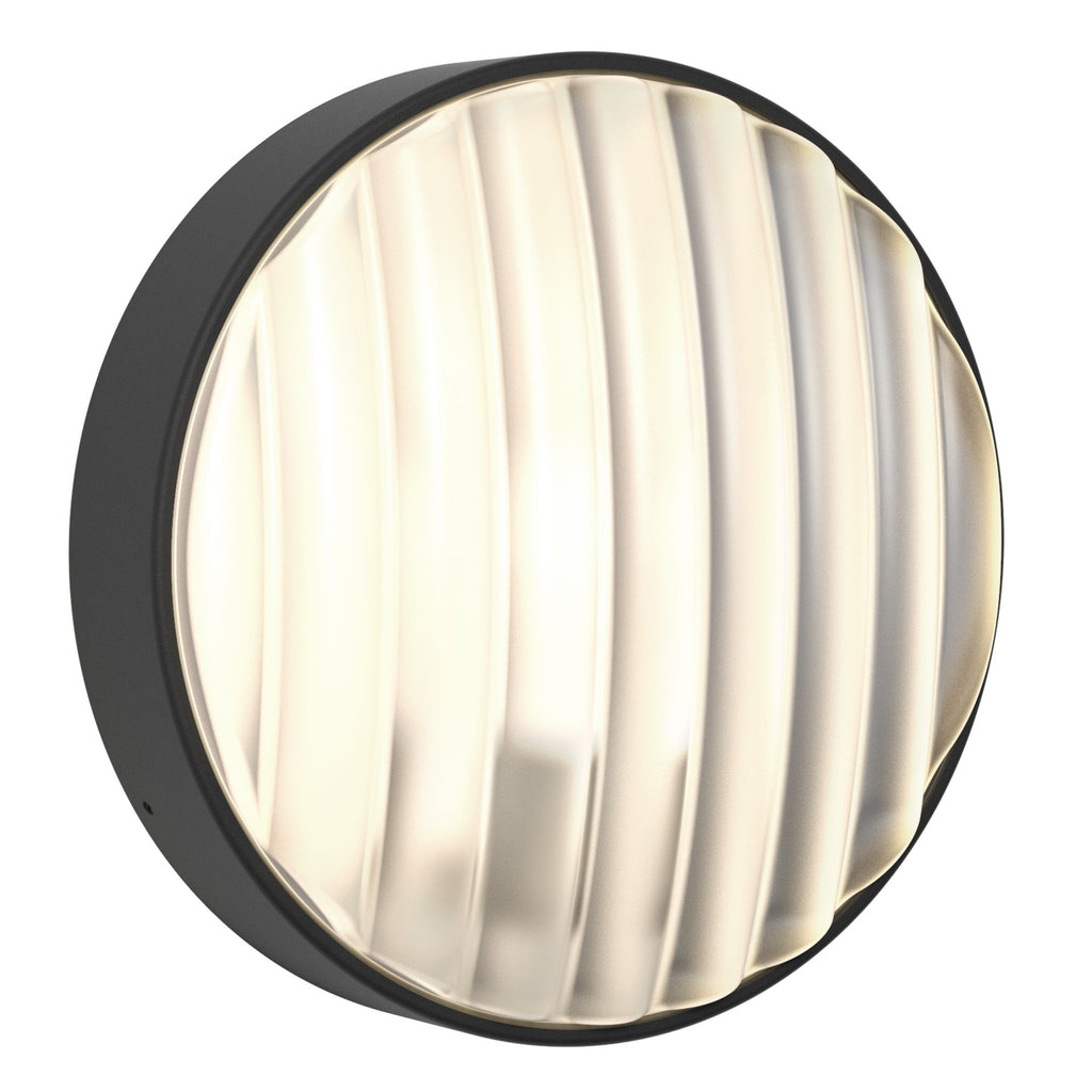 1032006 Montreal Round 300 Outdoor Wall Light Textured Black