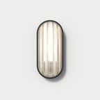 1032007 Montreal Oval Outdoor Wall Light Textured Black