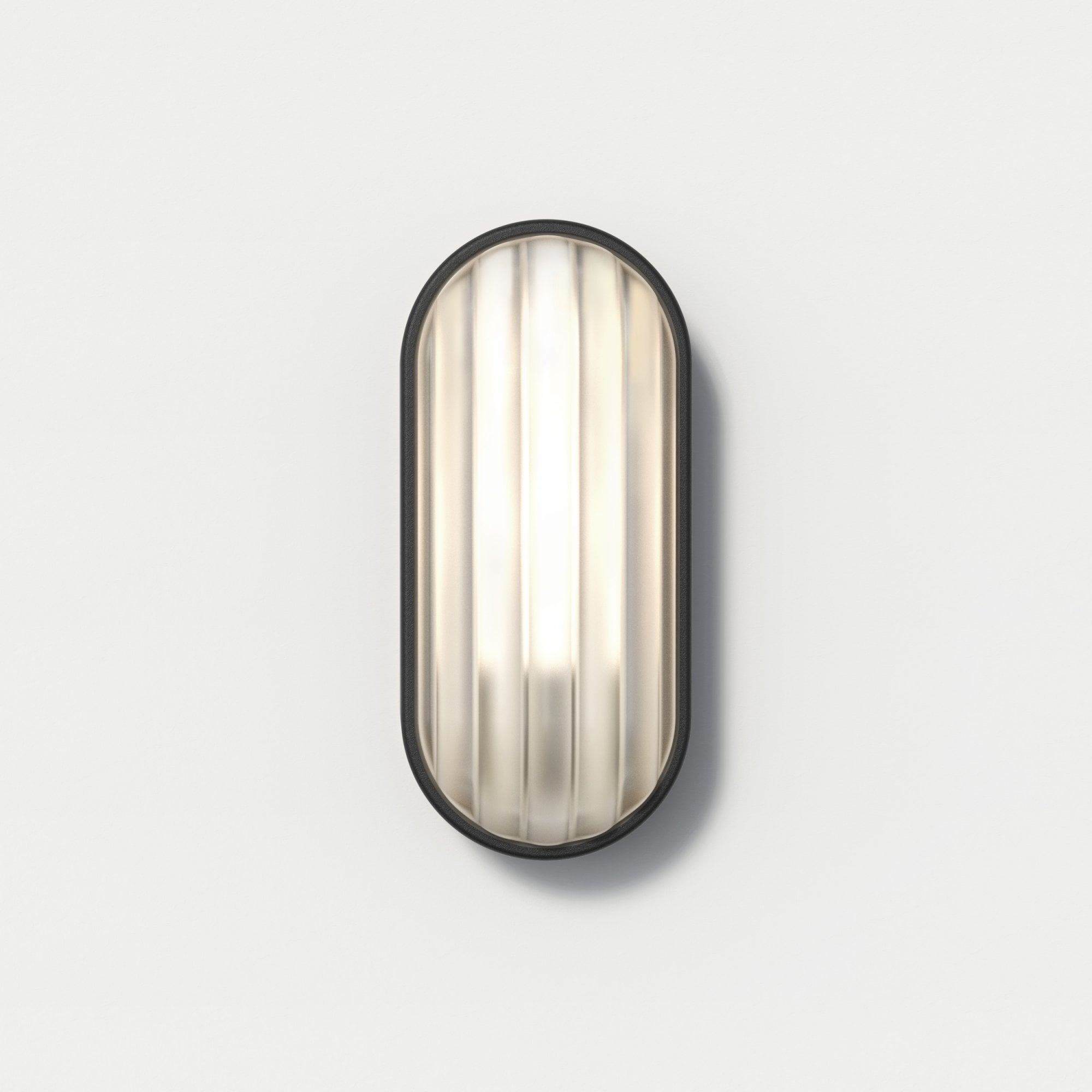 1032007 Montreal Oval Outdoor Wall Light Textured Black