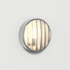 1032011 Montreal Round 220 Outdoor Wall Light Brushed Stainless Steel