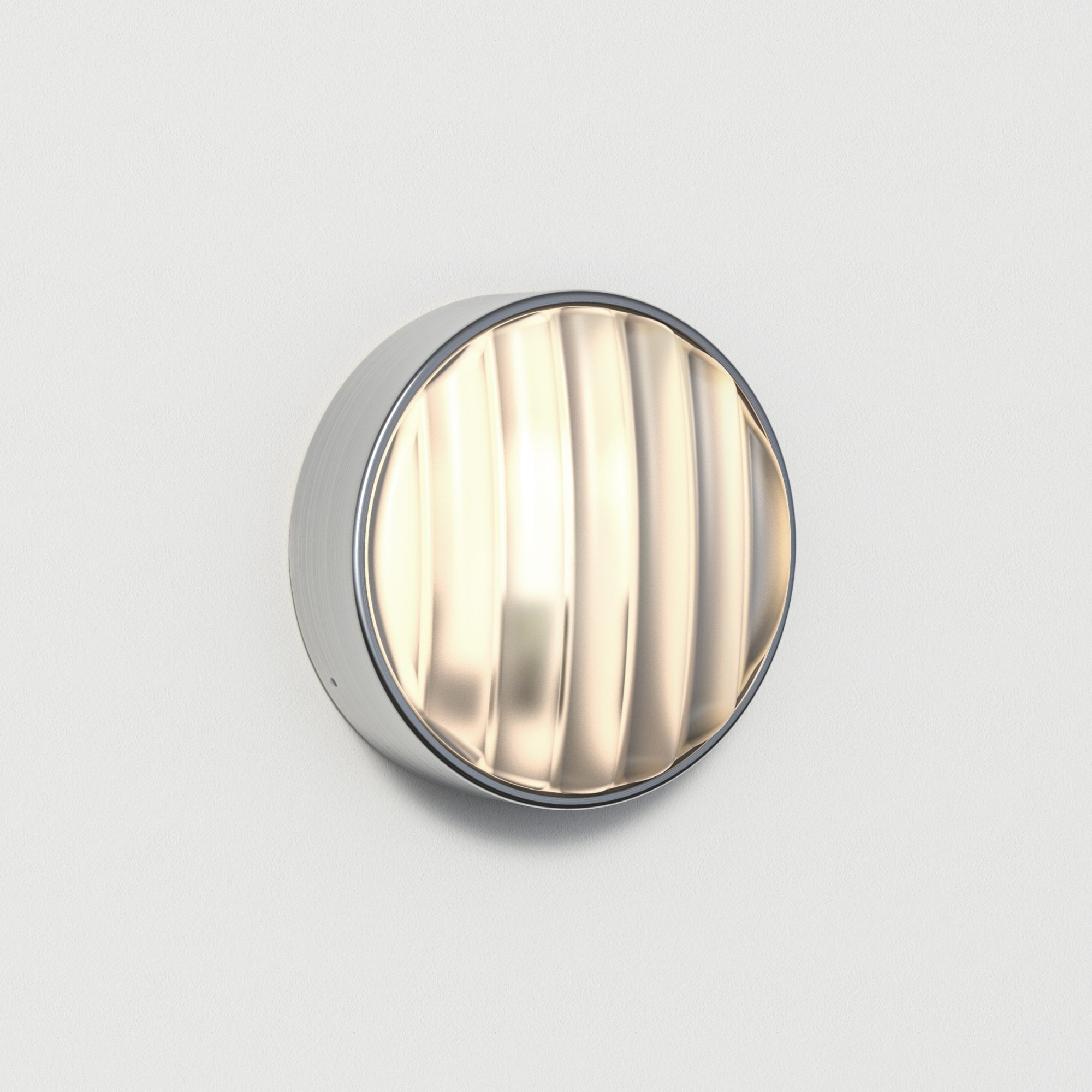 1032011 Montreal Round 220 Outdoor Wall Light Brushed Stainless Steel