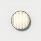 1032011 Montreal Round 220 Outdoor Wall Light Brushed Stainless Steel