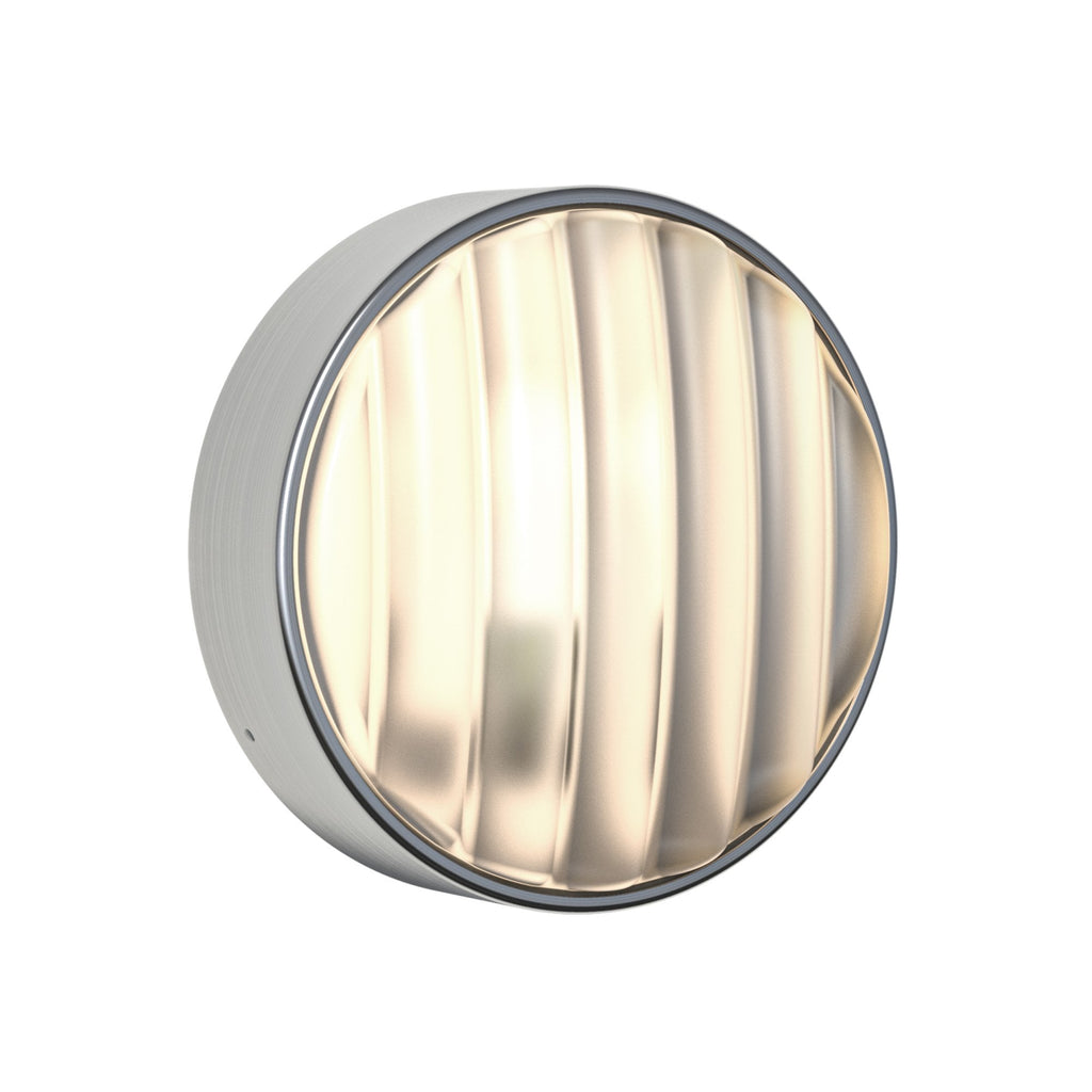 1032011 Montreal Round 220 Outdoor Wall Light Brushed Stainless Steel