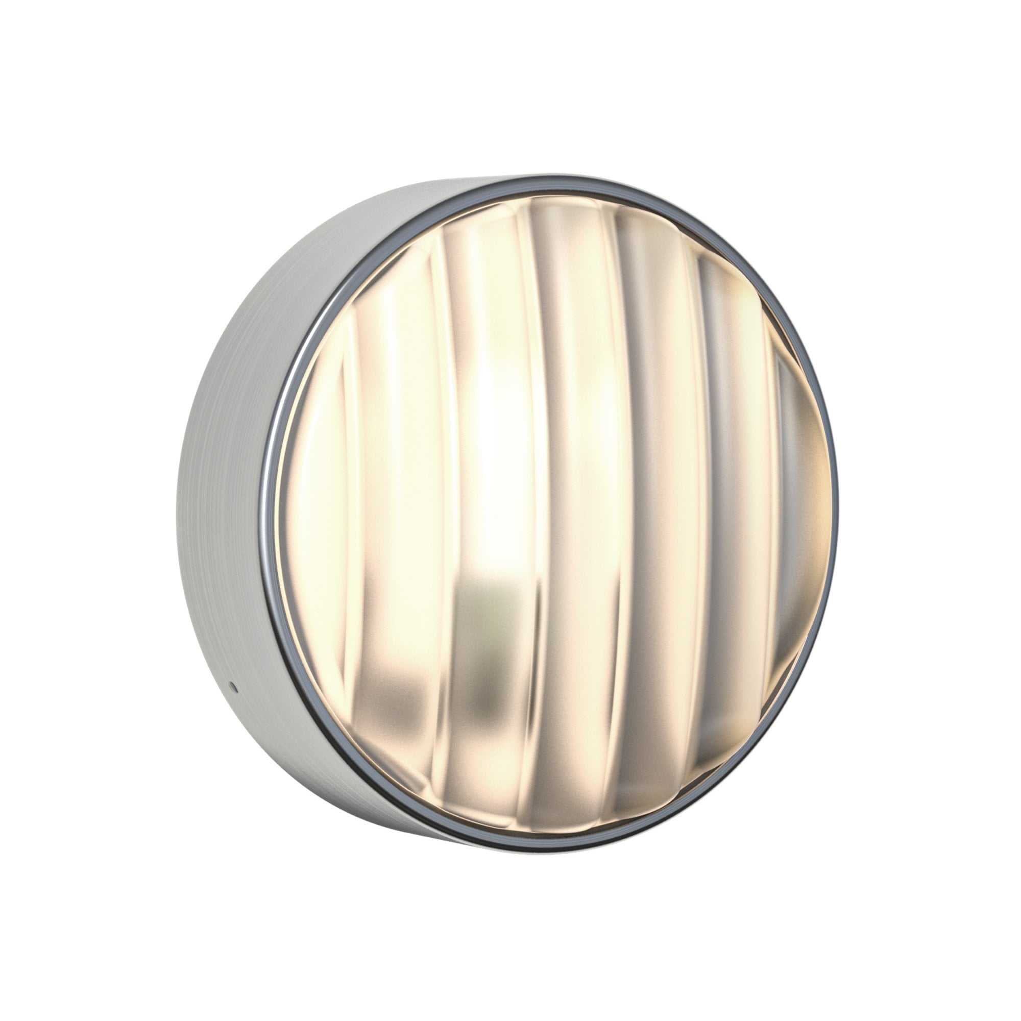 1032011 Montreal Round 220 Outdoor Wall Light Brushed Stainless Steel
