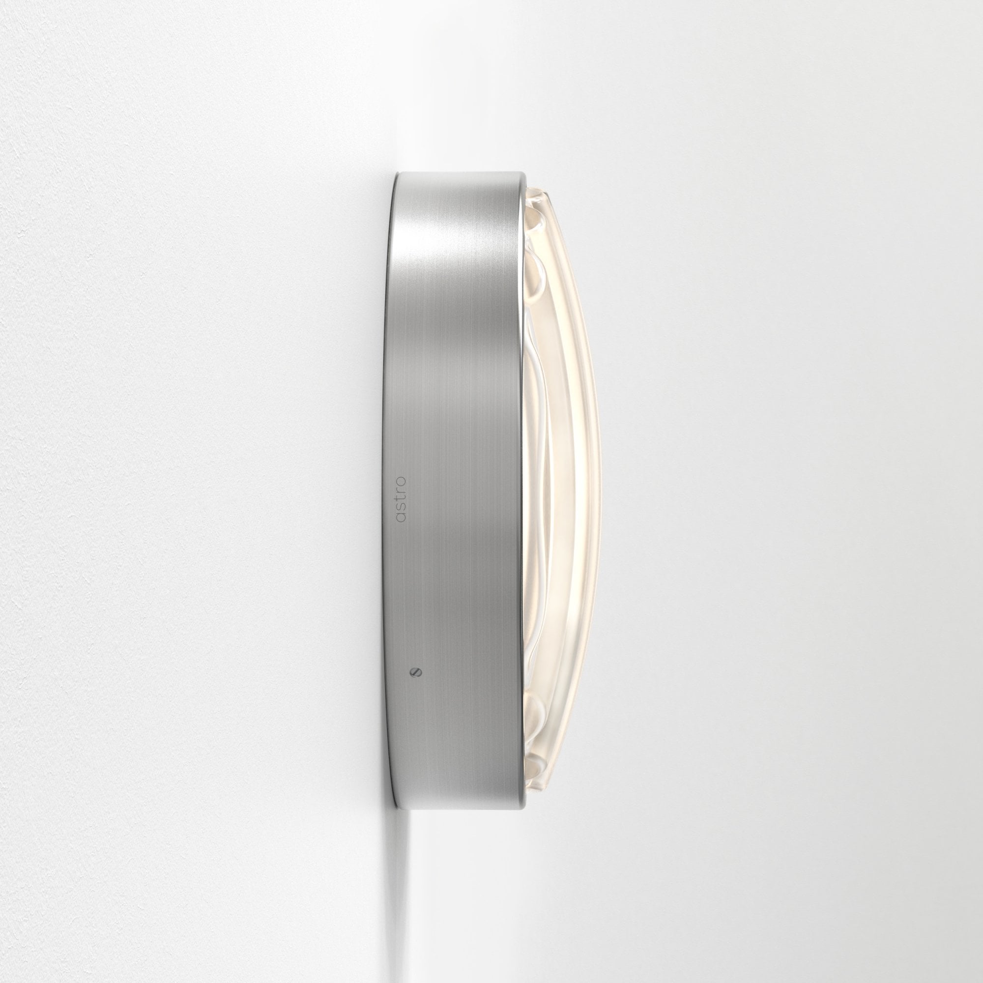 1032012 Montreal Round 300 Outdoor Wall Light Brushed Stainless Steel