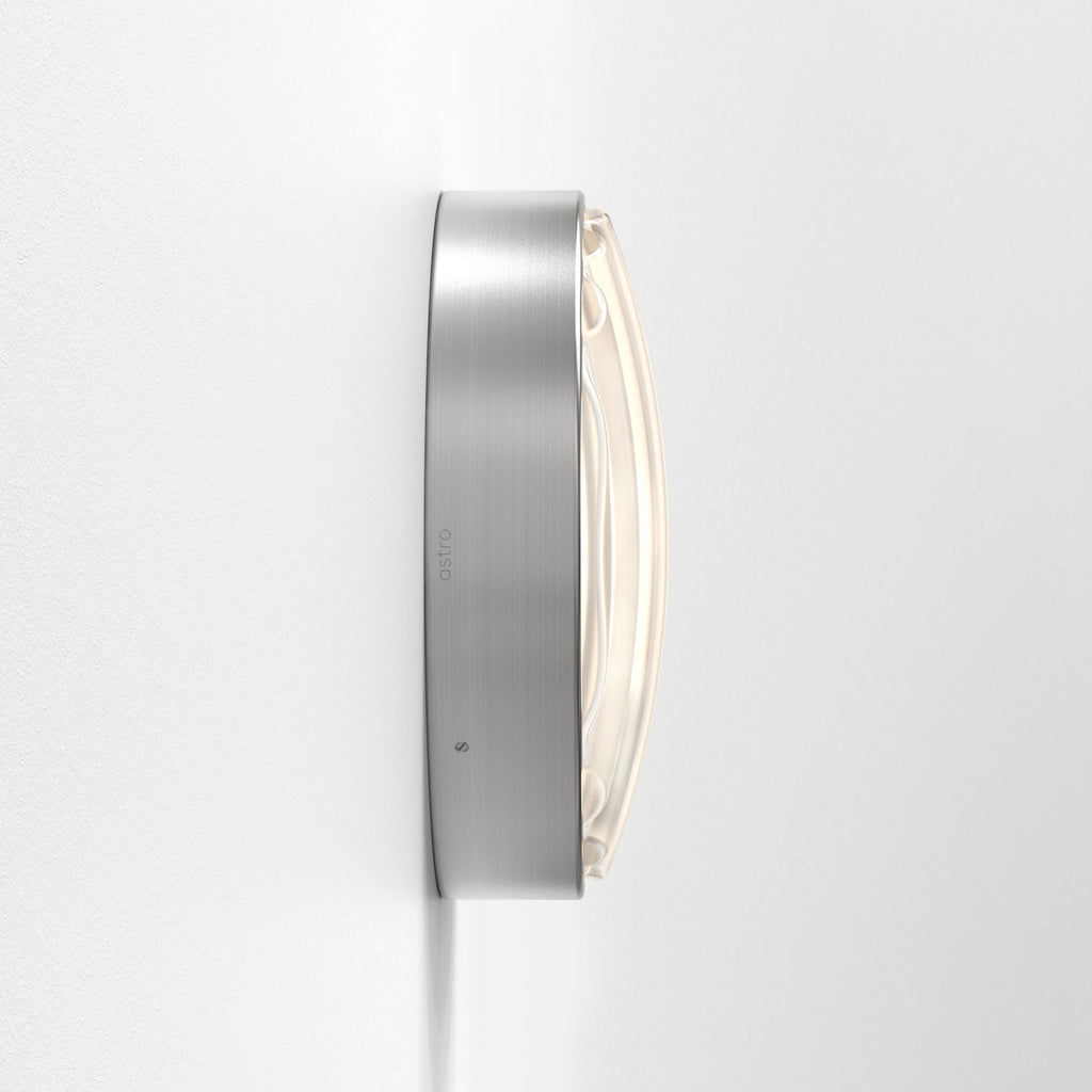 1032012 Montreal Round 300 Outdoor Wall Light Brushed Stainless Steel (S)