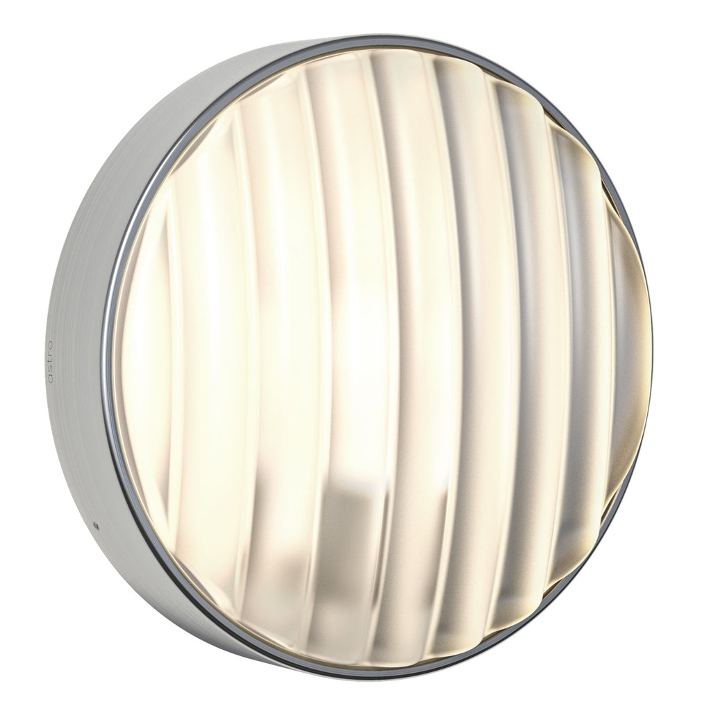 1032012 Montreal Round 300 Outdoor Wall Light Brushed Stainless Steel (S)