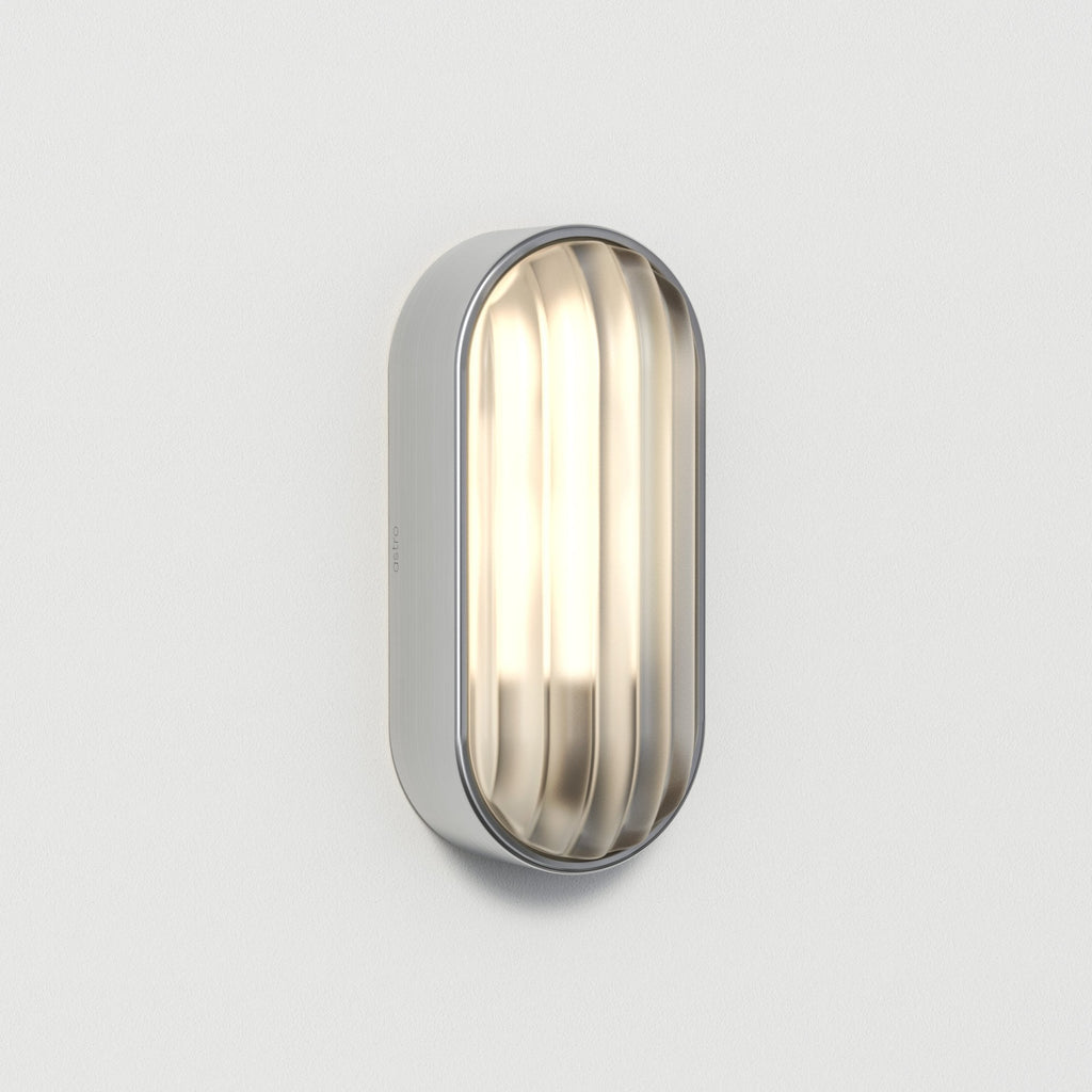 1032013 Montreal Oval Outdoor Wall Light Brushed Stainless Steel