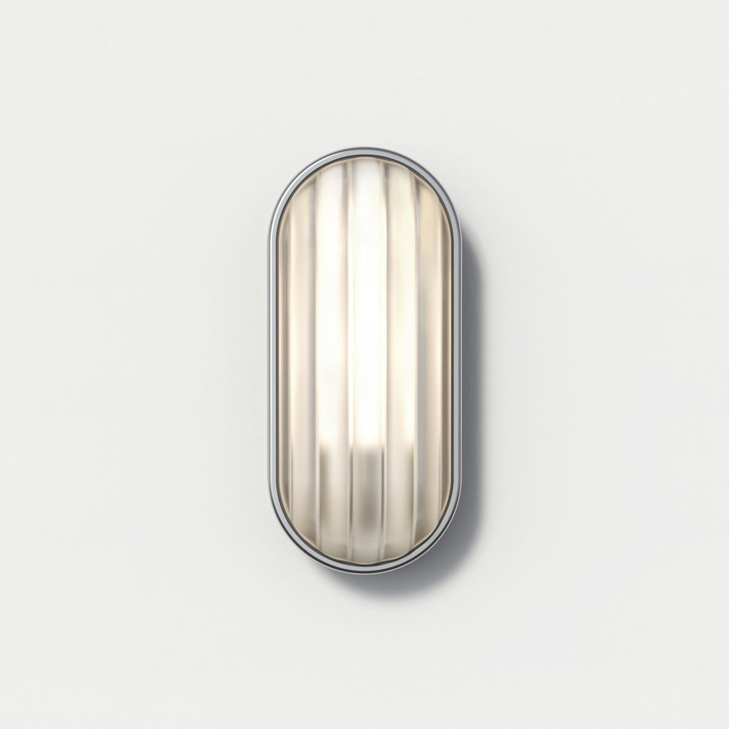 1032013 Montreal Oval Outdoor Wall Light Brushed Stainless Steel