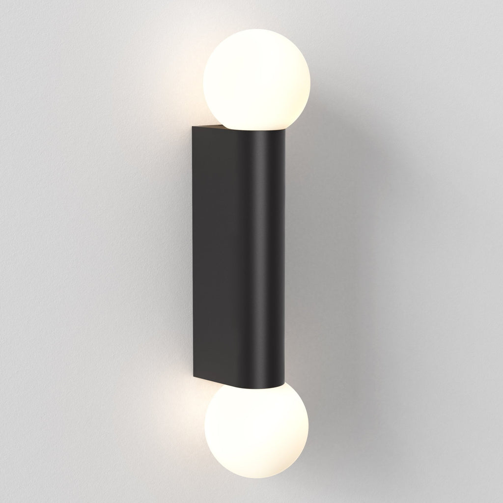 1459006 Ortona Twin Bathroom Wall Light Matt Black