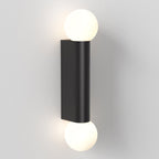 1459006 Ortona Twin Bathroom Wall Light Matt Black