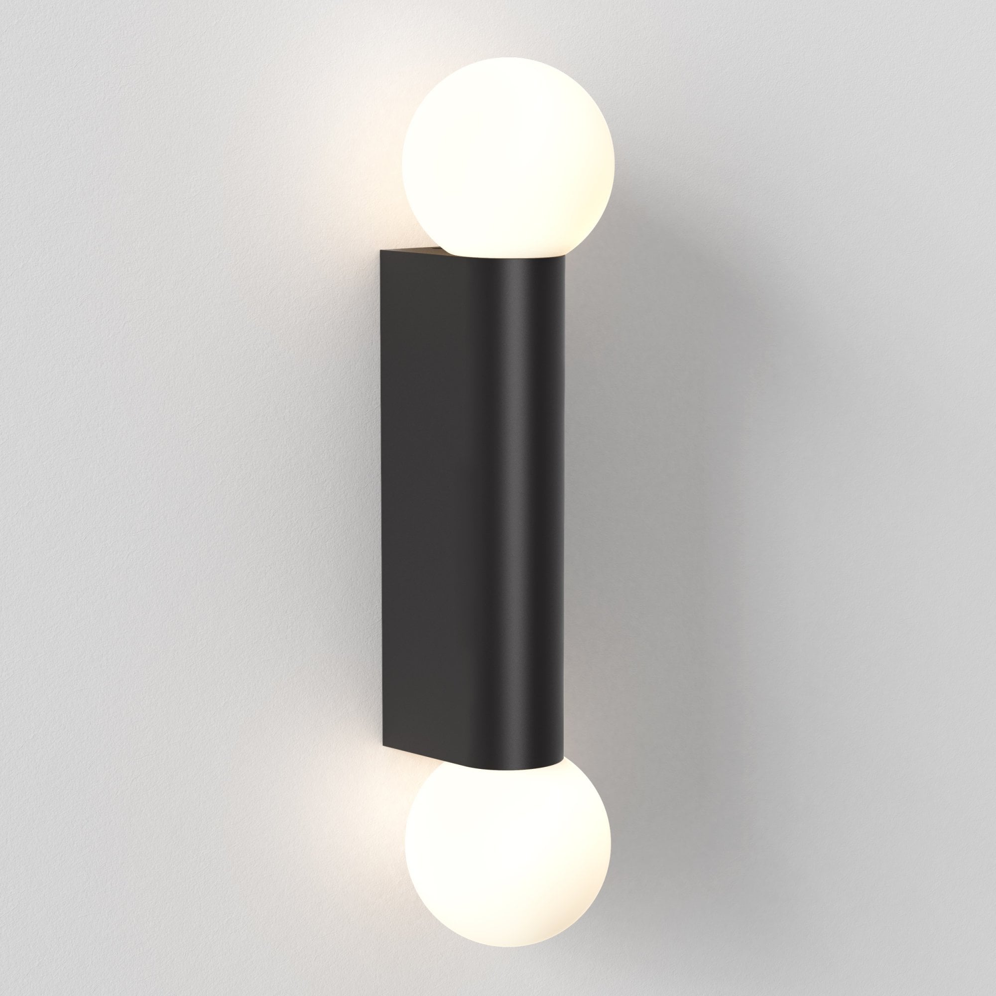 1459006 Ortona Twin Bathroom Wall Light Matt Black