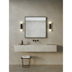 1459006 Ortona Twin Bathroom Wall Light Matt Black