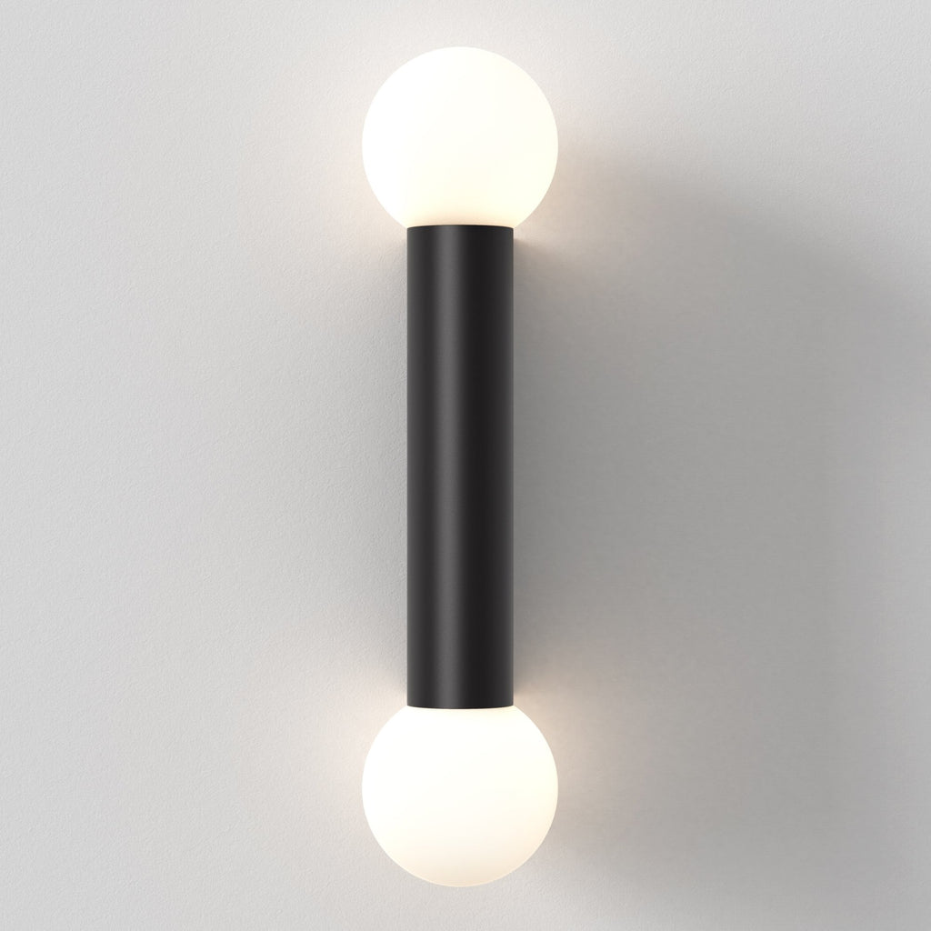 1459006 Ortona Twin Bathroom Wall Light Matt Black