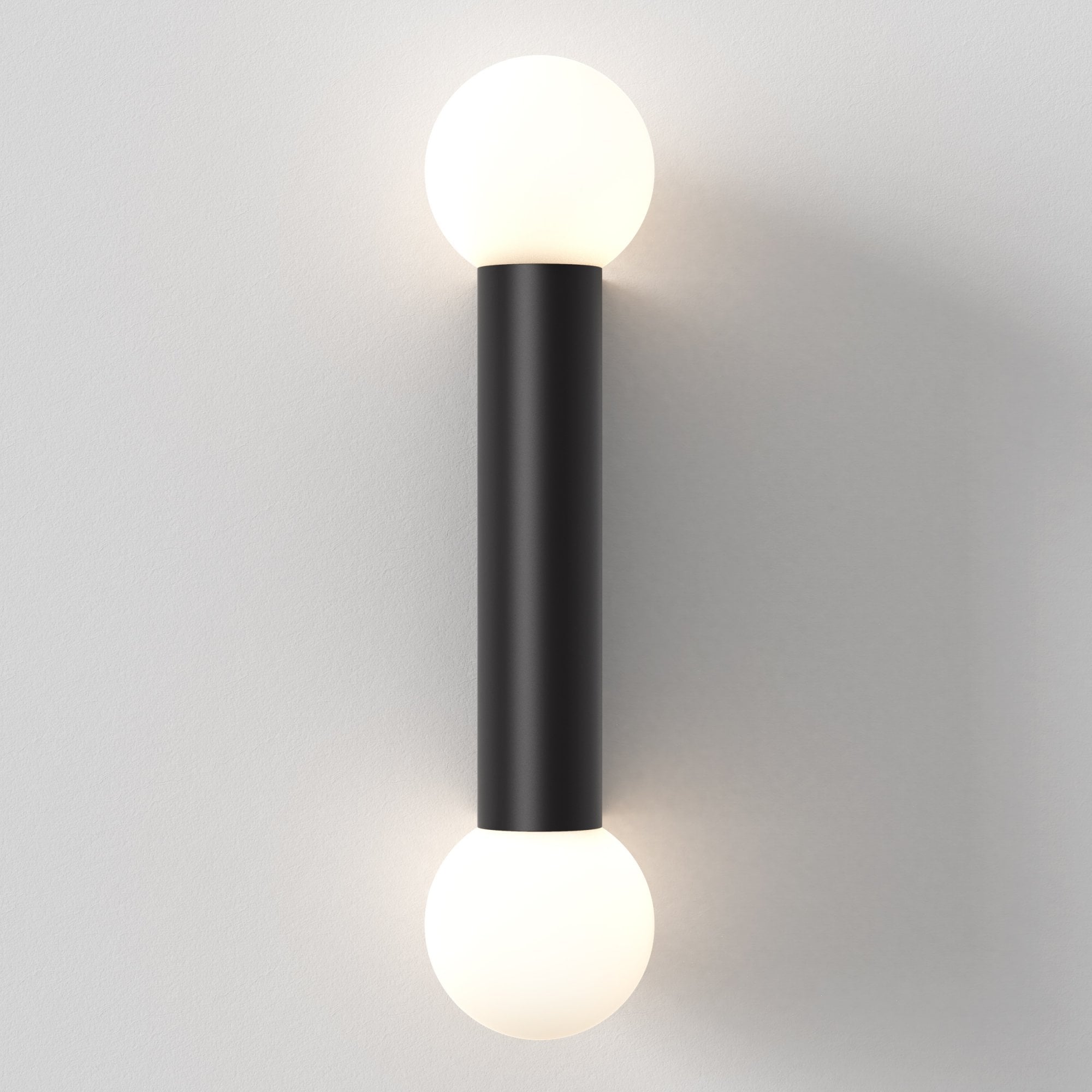 1459006 Ortona Twin Bathroom Wall Light Matt Black