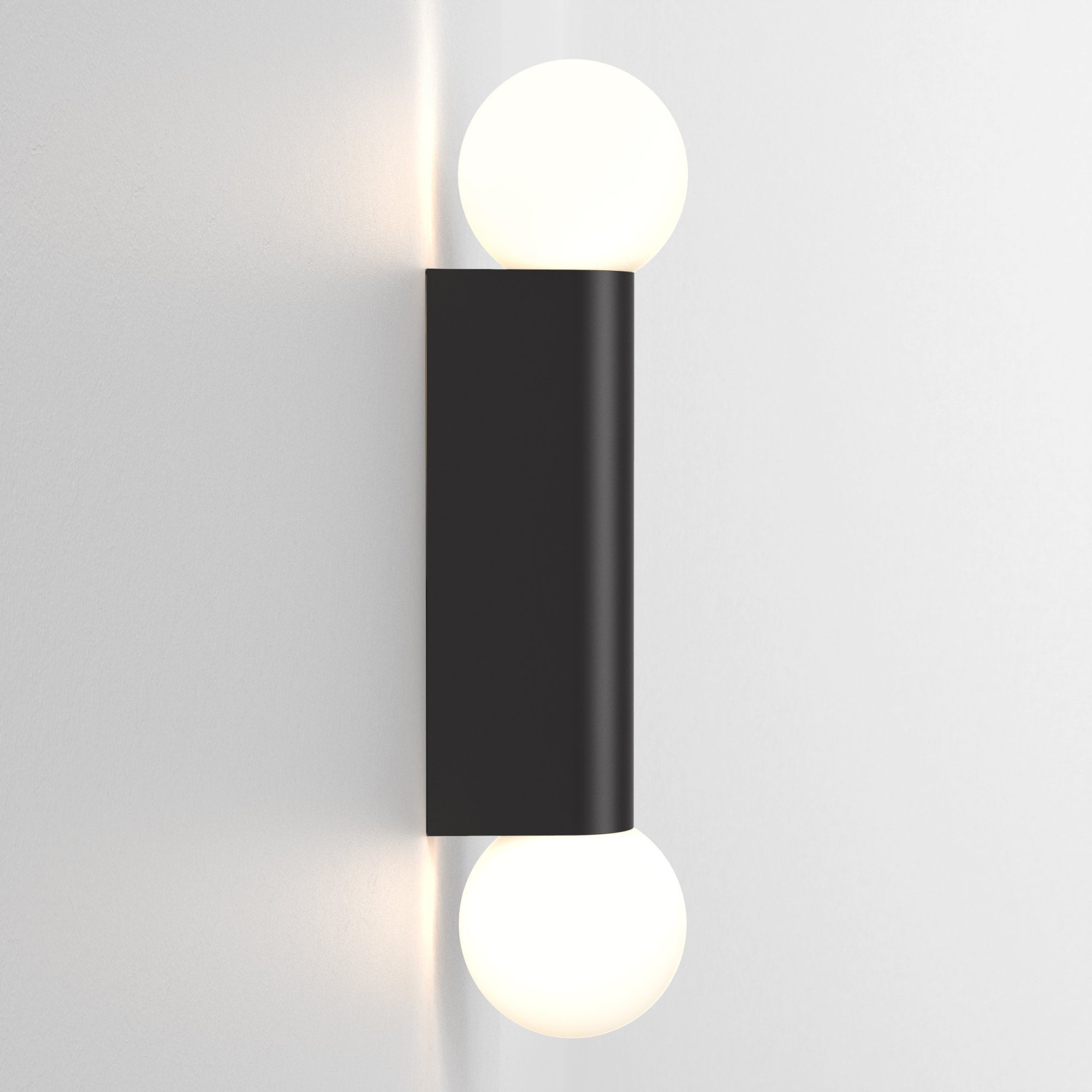 1459006 Ortona Twin Bathroom Wall Light Matt Black