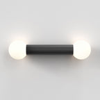 1459006 Ortona Twin Bathroom Wall Light Matt Black